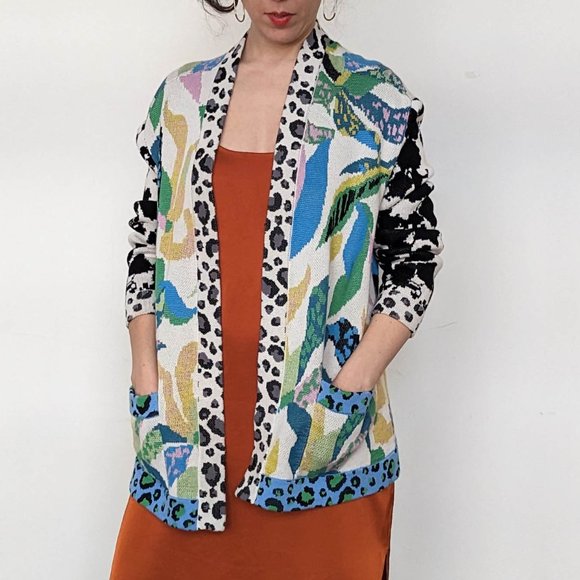 ANTHROPOLOGIE Multi print cardi - Picture 4 of 6